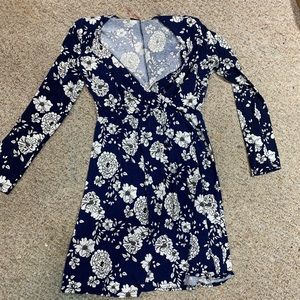 Plus size blue floral dress